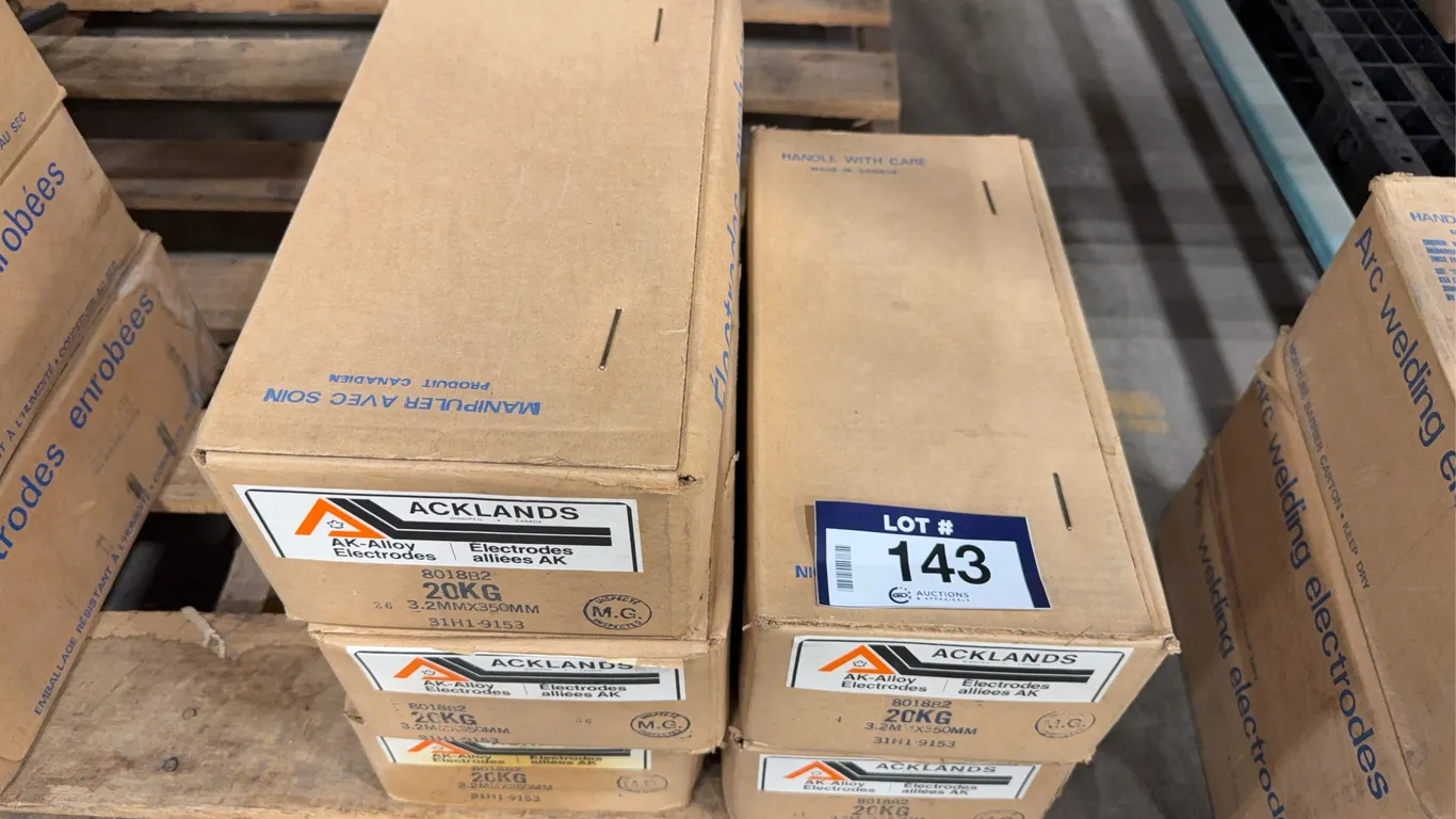 Lot of (5) Boxes of Acklands 8018-B2 3.2mm X 350mm Welding Electrodes