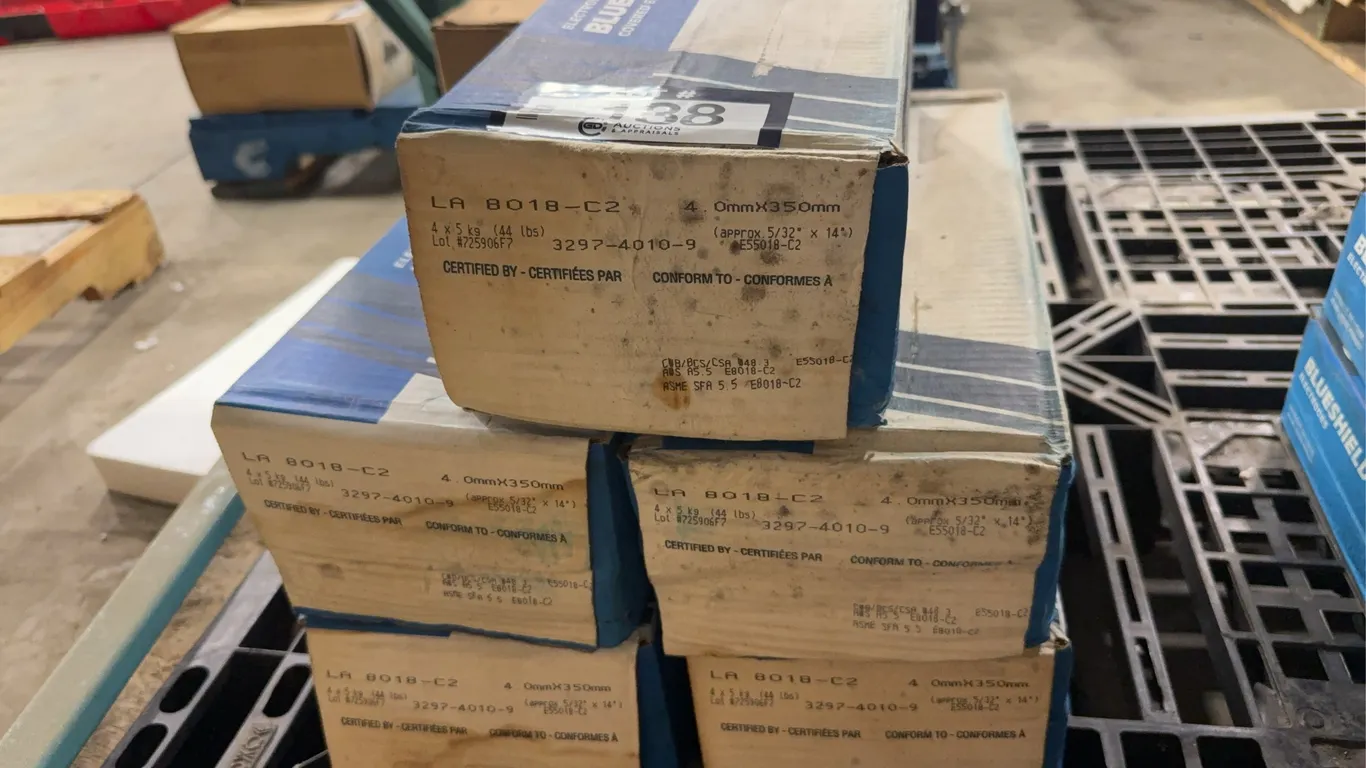Lot of (5) Boxes of Air Liquide Blue Shield LA8081-C2 4.0mm X 350mm Welding Electrodes
