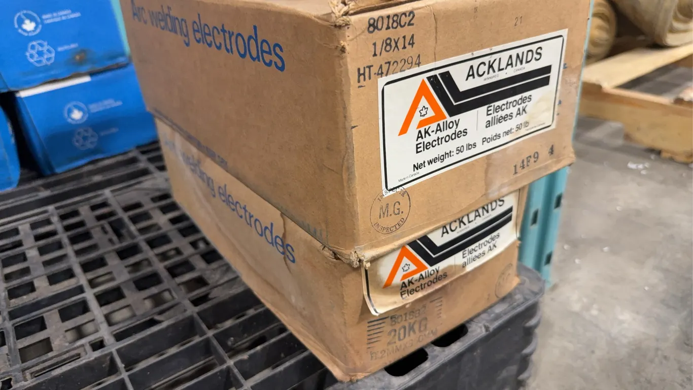 Lot of (2) Boxes of Acklands 8018-C2 1/8 X 14 Welding Electrodes