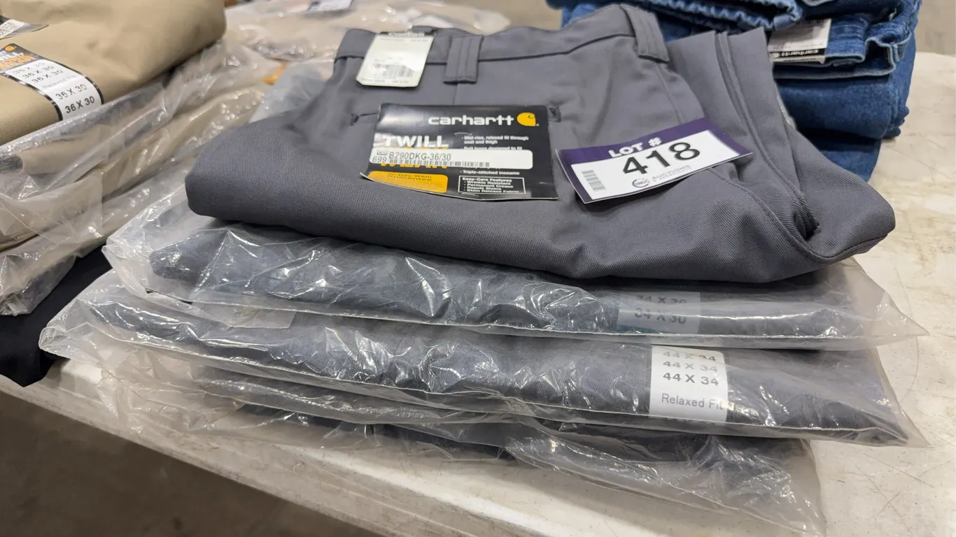 Lot of (5) Pairs of Asst. Carhartt Twill Work Pants