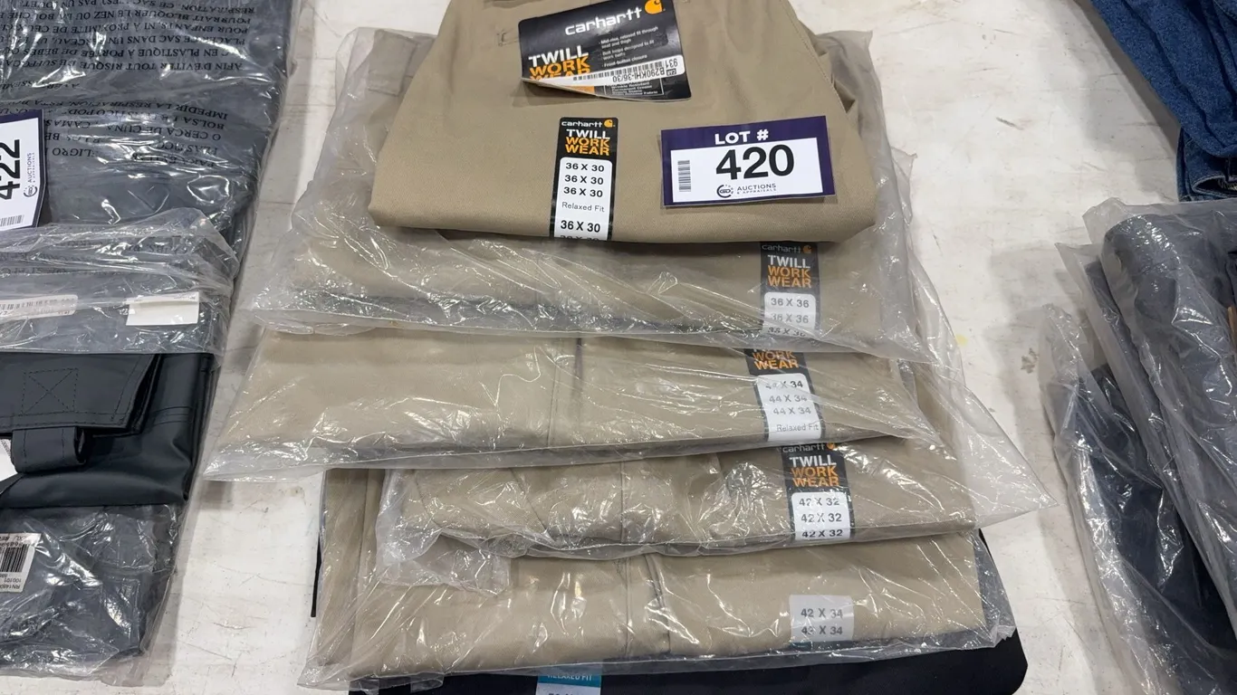 Lot of (5) Pairs of Asst. Carhartt Twill Work Pants