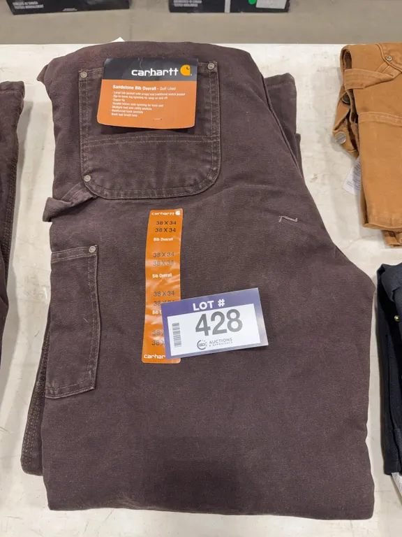 Carhartt Sandstone Quilt Lined Bib Overall, 38X34