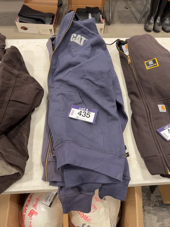 Lot of (2) CAT Zip-Up Hoodies