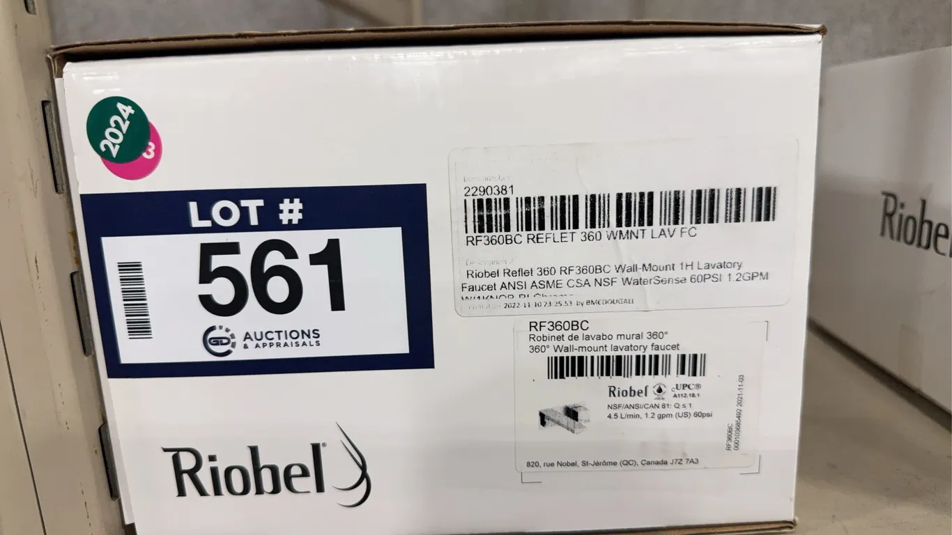 Riobel RF360BC Reflet 360 Wall-Mount Lavatory Faucet 1.2 GPM