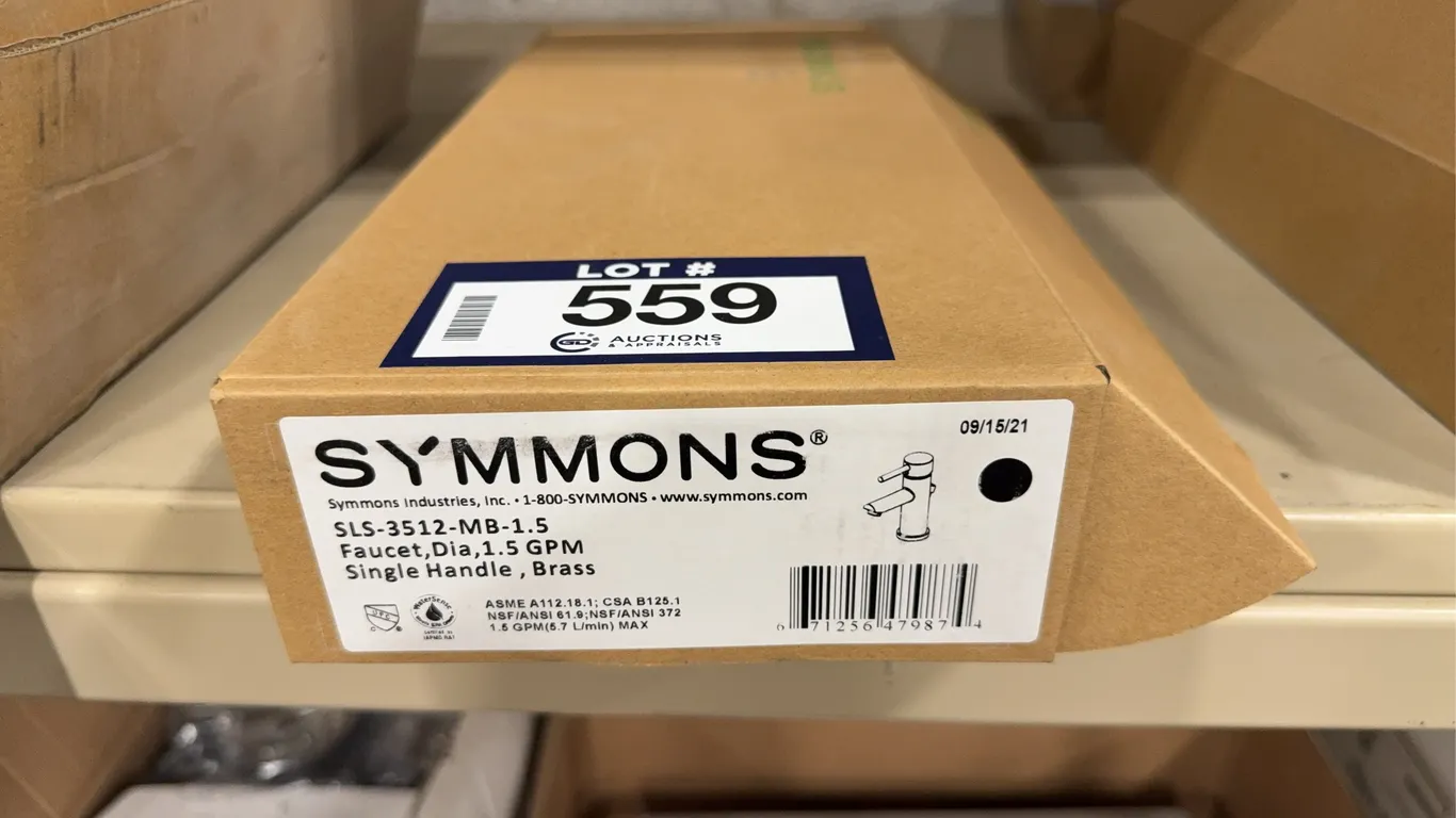 Symmons SLS-3512-MB-1.5 Dia Single Handle Faucet 1.5 GPM (Matte Black)