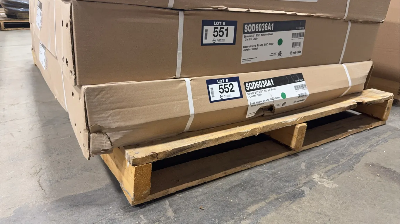 Mirolin Strada SQD6036A1 60" SQD Alcove Base w/ Centre Drain
