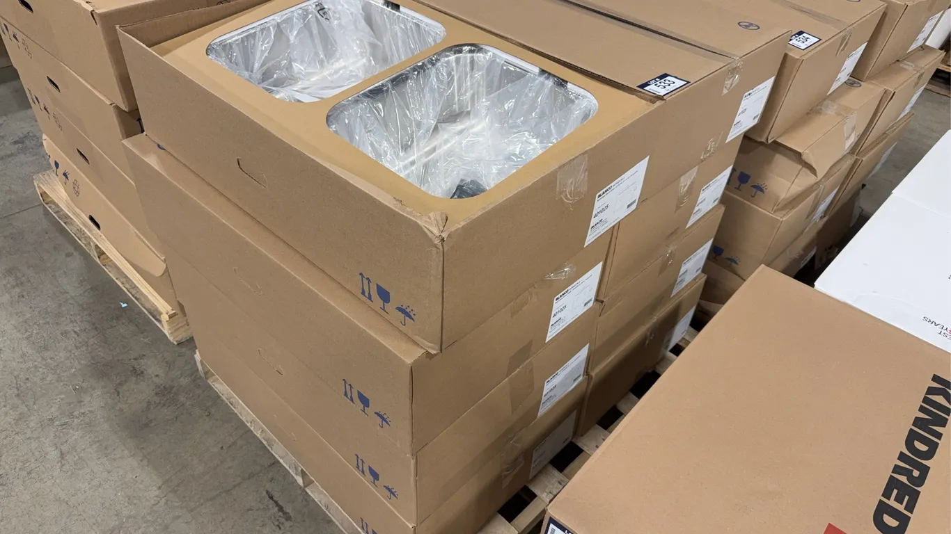 Pallet of (8) Blanco Horizon 2 401025 Stainless Steel Sinks