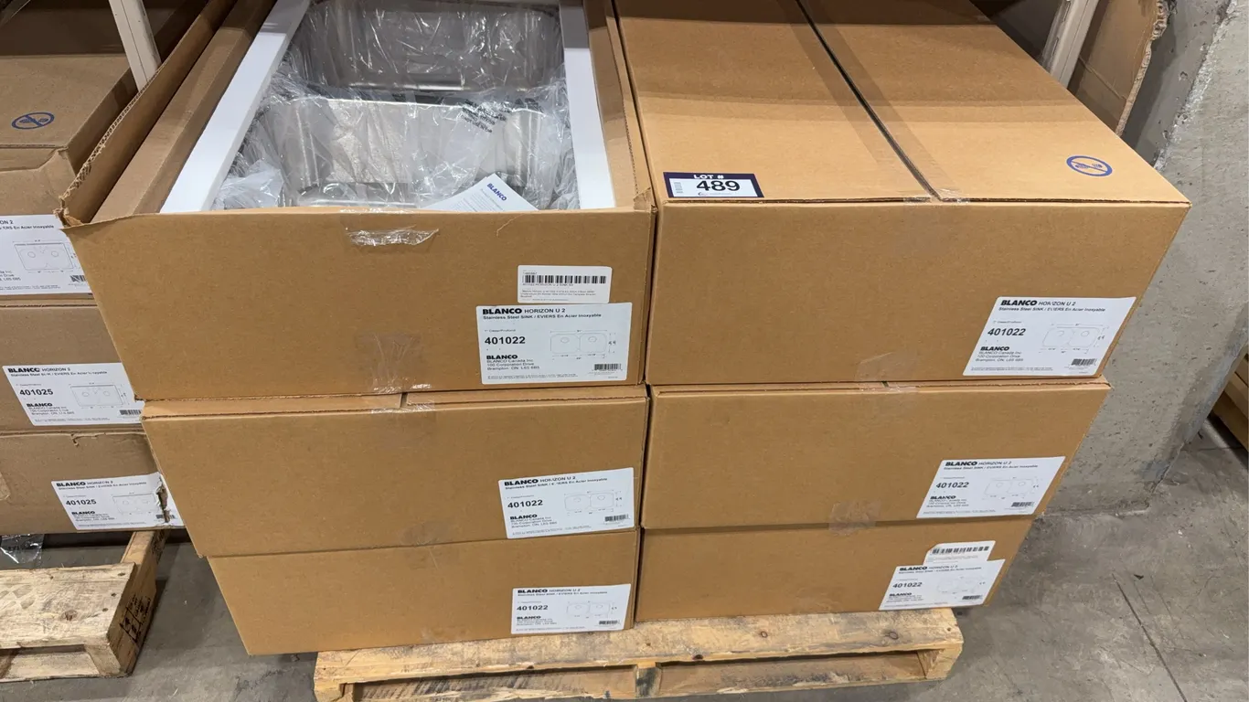 Lot of (6) Blanco Horizon 2 401025 Stainless Steel Sinks
