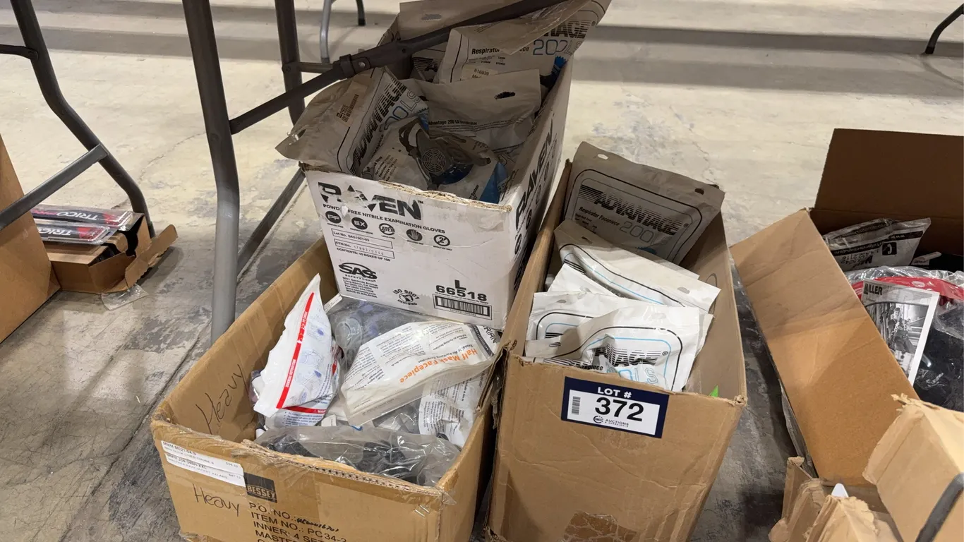 Lot of (3) Boxes of Asst. Half Mask Respirators, etc.