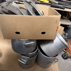 Assorted Stainless Pots, Pans and Industrial Silverware