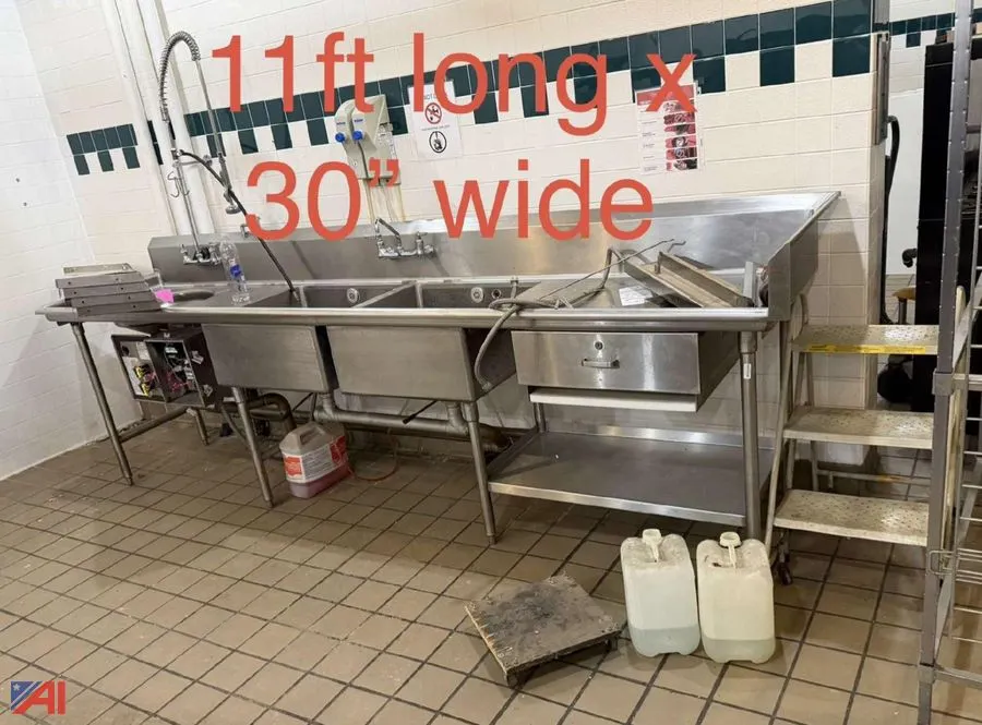 Stainless Steel 2 Bay Sink with Garbage Disposal