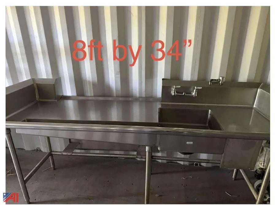 Stainless Steel Counter with Sink