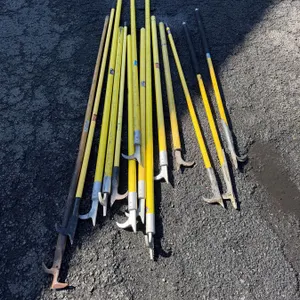 Assorted Fiberglass Pike Poles Ranging from 6' to 10'