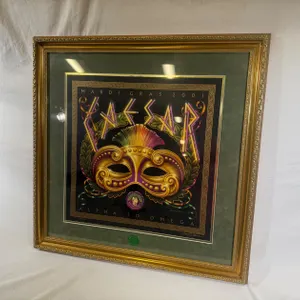 2001 KREWE OF CAESAR MARDI GRAS FRAMED PICTURE