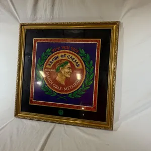 2002 KREWE OF CAESAR MARDI GRAS FRAMED PICTURE