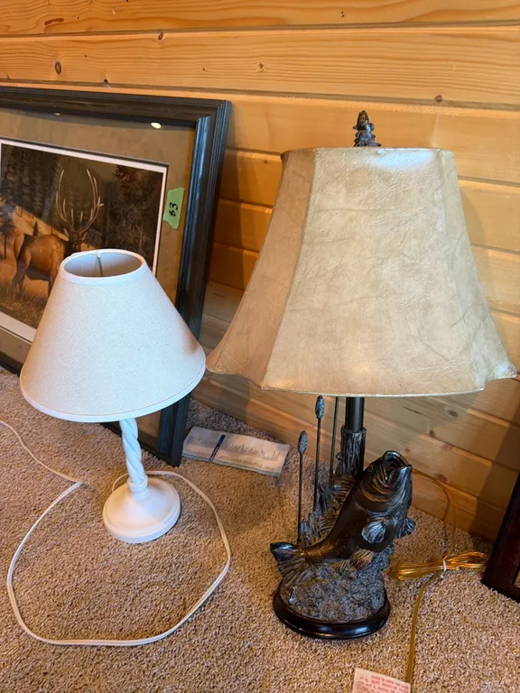 Two lamps and picture