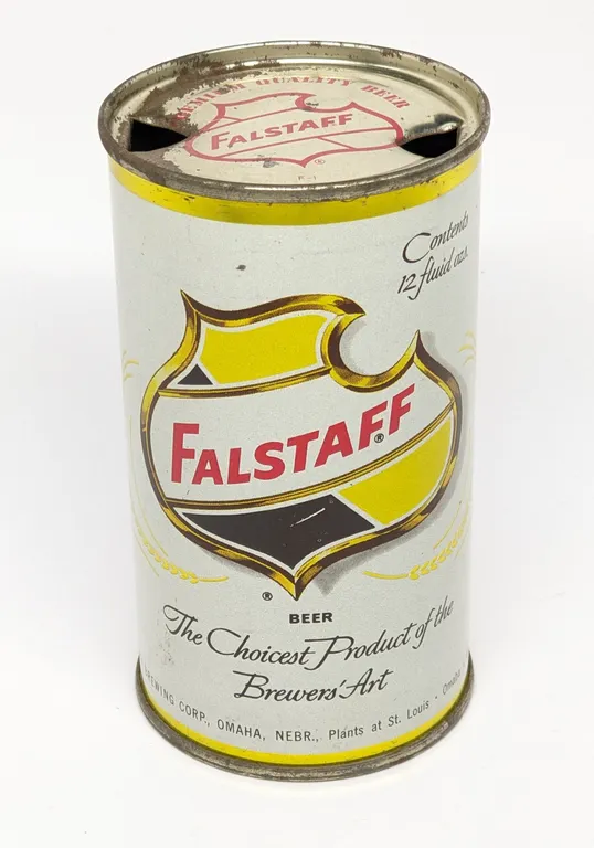 FLAT TOP BEER CAN FALSTAFF BREWING OMAHA NEBRASKA