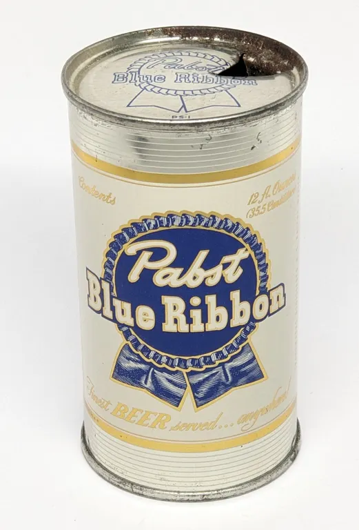 FLAT TOP CAN PABST BLUE RIBBON BEER MILWAUKEE WISCONSIN