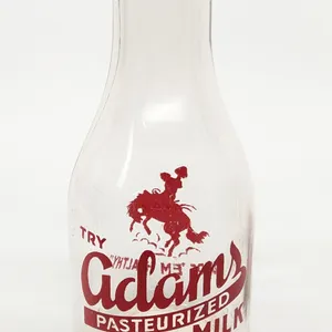 TRPQ QUART MILK BOTTLE ADAMS RAWLINS WYOMING