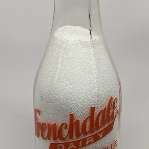 TRPQ QUART MILK BOTTLE FRENCHDALE DAIRY GALESVILLE WISCONSIN (COW)