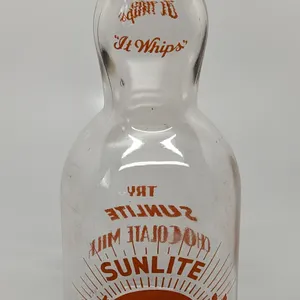 TRPQ QUART MODERN CREAM TOP MILK BOTTLE SUNLITE DAIRY EAU CLAIRE WISCONSIN