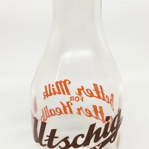 TRPQ 2 COLOR QUART MILK BOTTLE UTSCHIG DAIRY APPLETON WISCONSIN