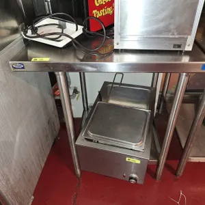 SS Prep Table with Undershelf, 30"x24"x34"