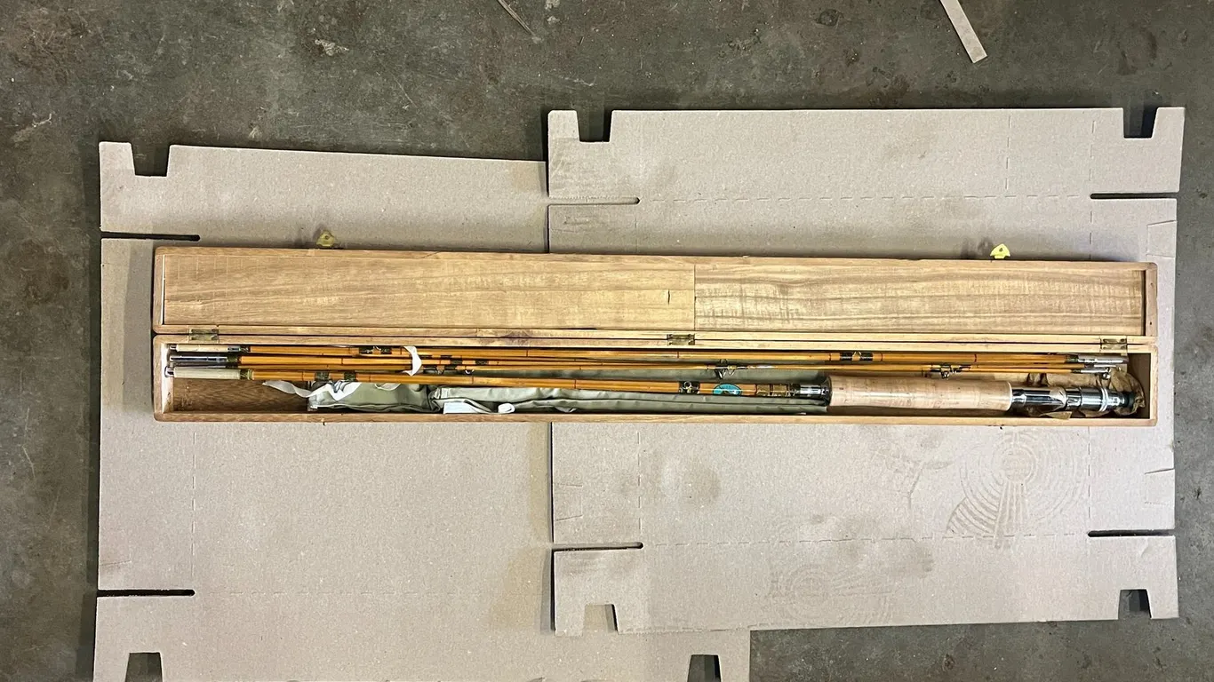 Vintage Wood Rod Holder