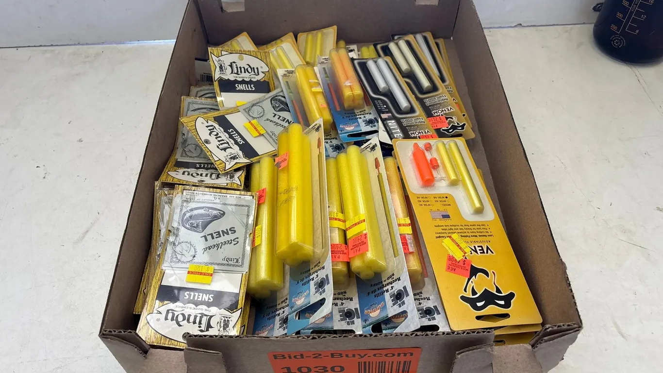 Assorted Ice Fishing Bobbers and Lindy Rigs