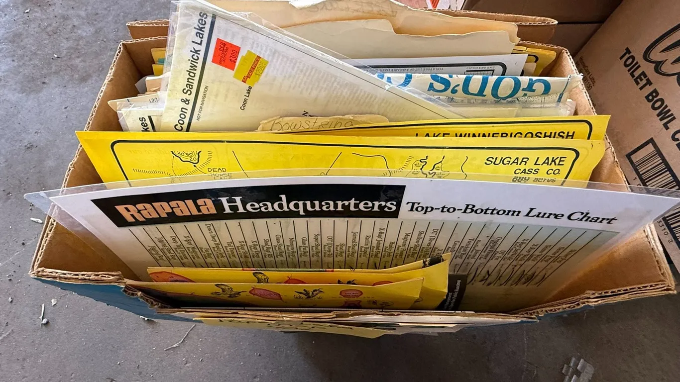 Box of Paper Lake Maps