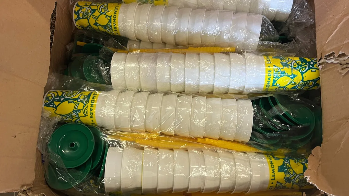 16 oz 250 Cups with Straw and Lid