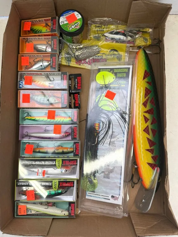 Large Lure and Assorted Fishing Supplies