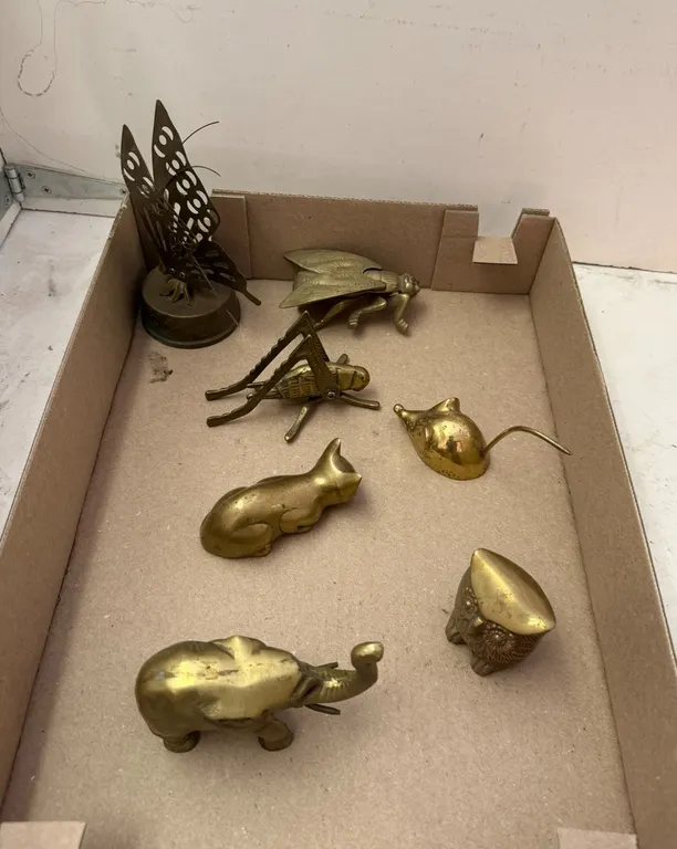 (7) Brass Figurines