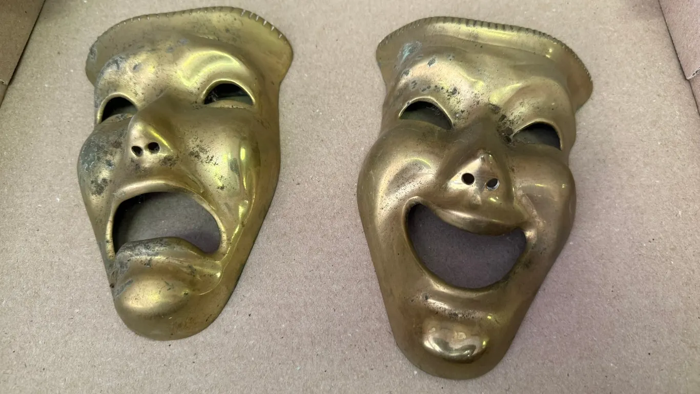 (2) Brass Masks