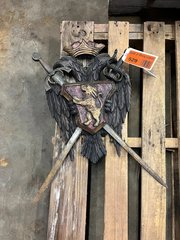 Double Sworded Griffin Wall Ornament