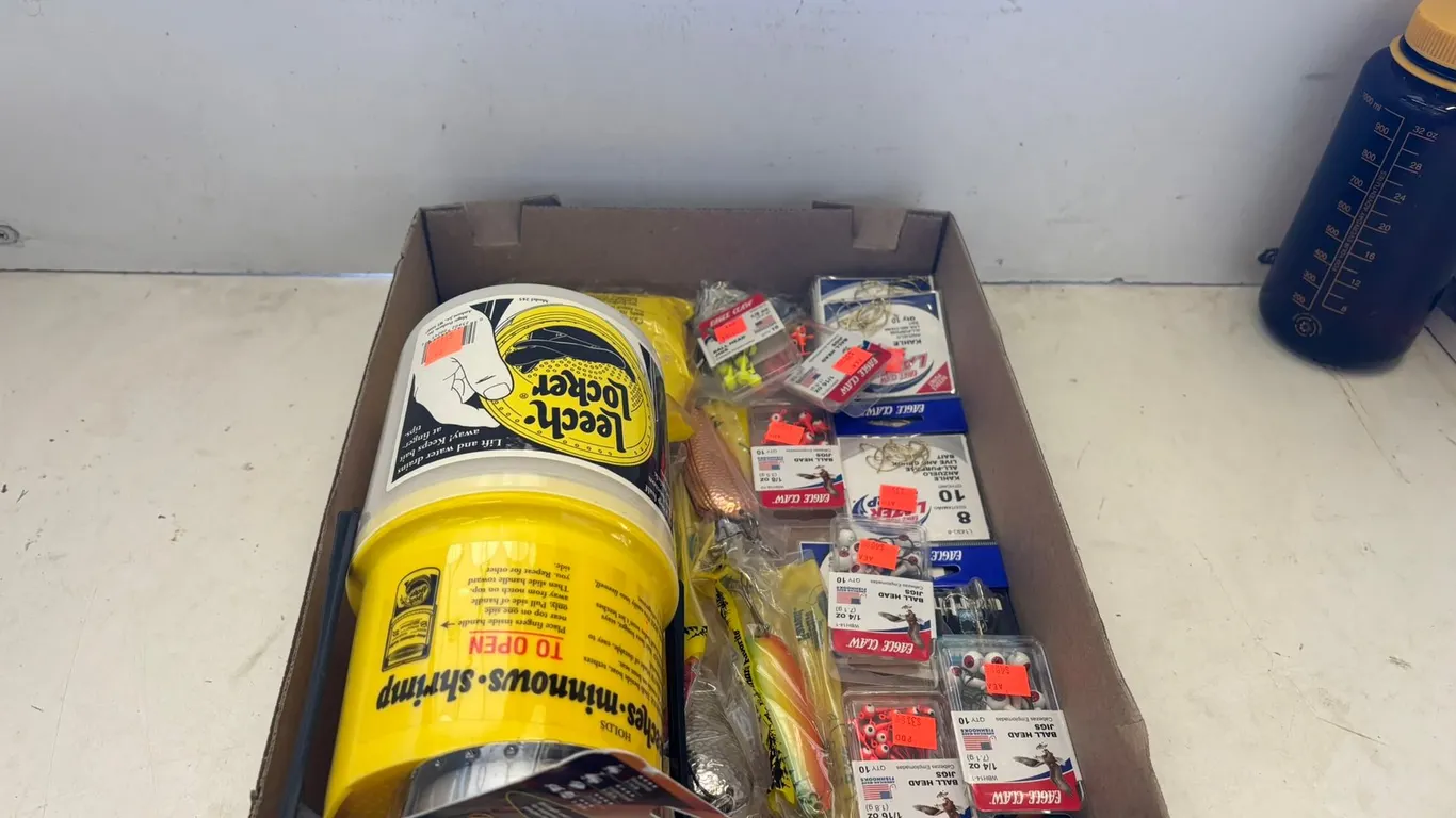 Leech Locker and Assorted Fishing Supplies