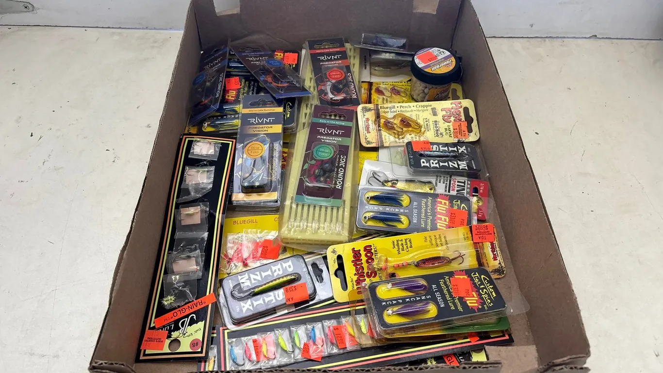 Assortment of Fishing Lures and Bait