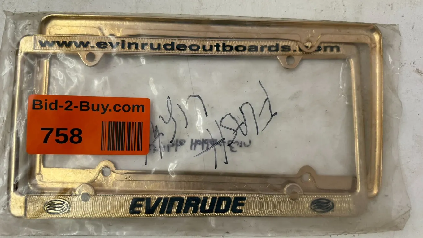 (2) Evenrude License Plate Holders