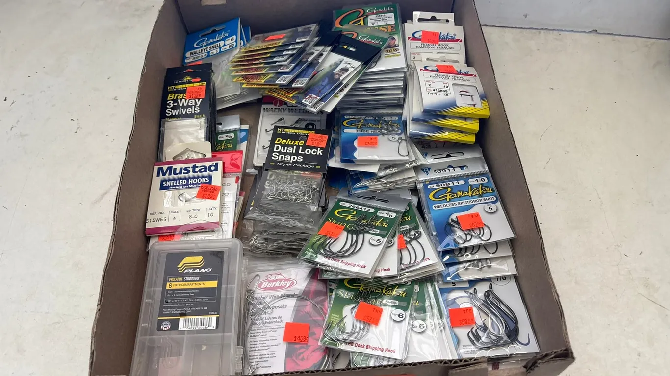 Large Quantity Assorted Lock Snaps, Hooks, and Tackle