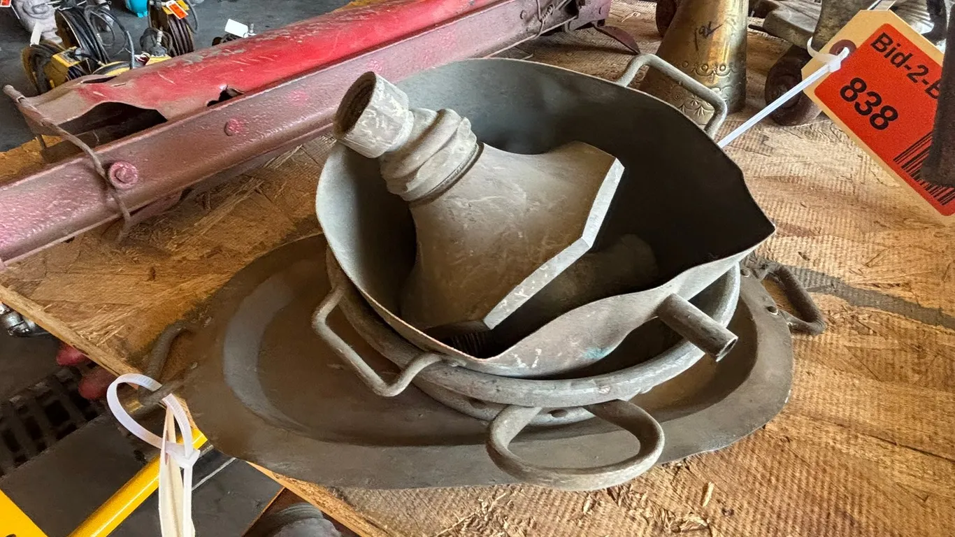 Brass Vintage Shower Head and Pots