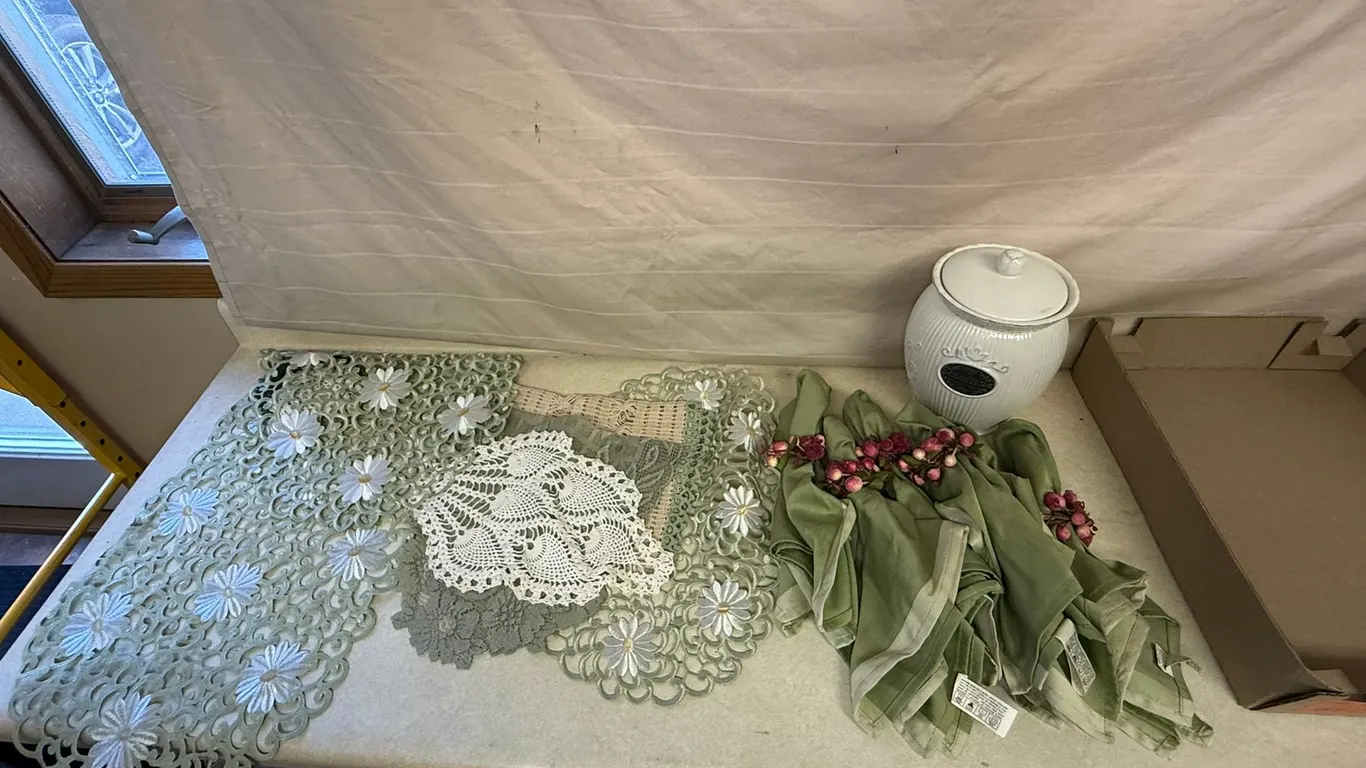 Doilies, Napkins, and Cookie Jar