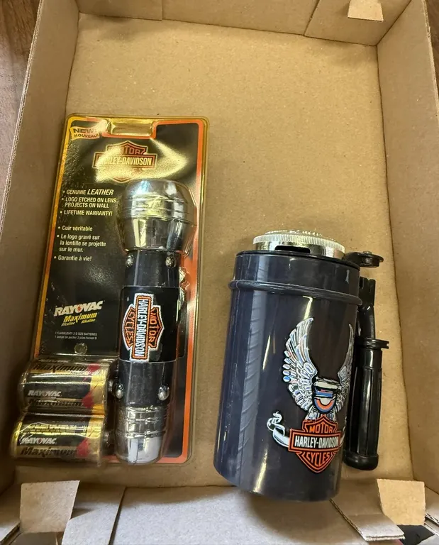 Harley Davidson Flash Light and Stein