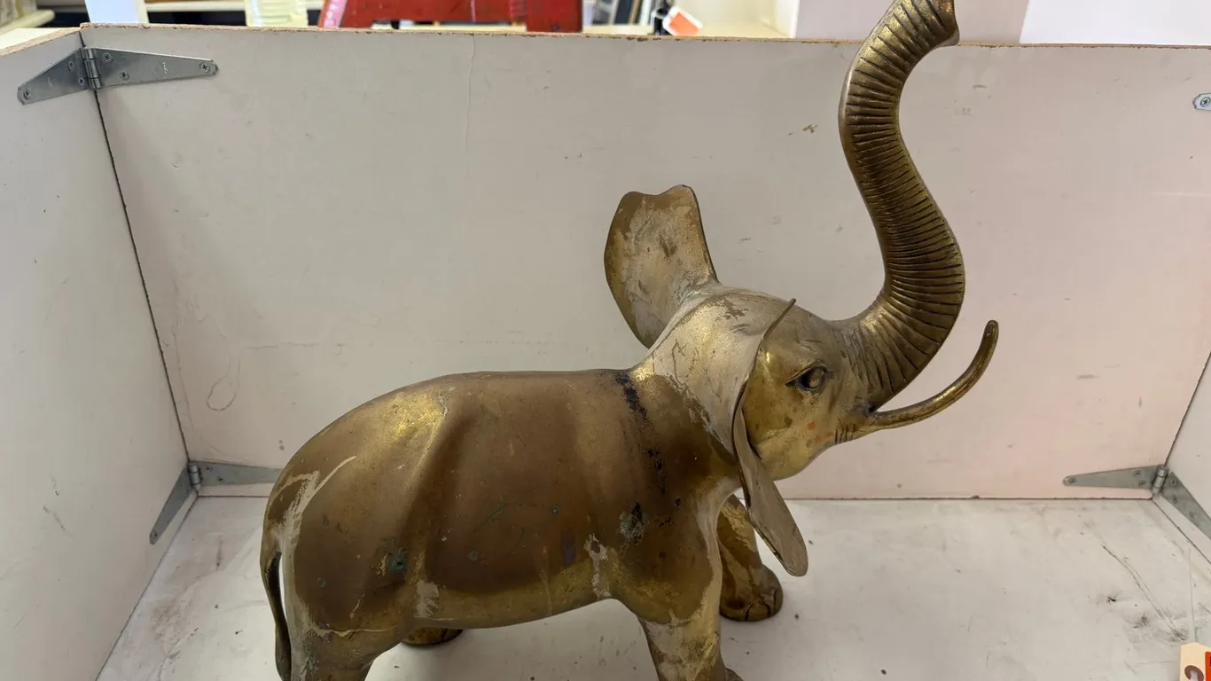Brass Elephant Sculpture