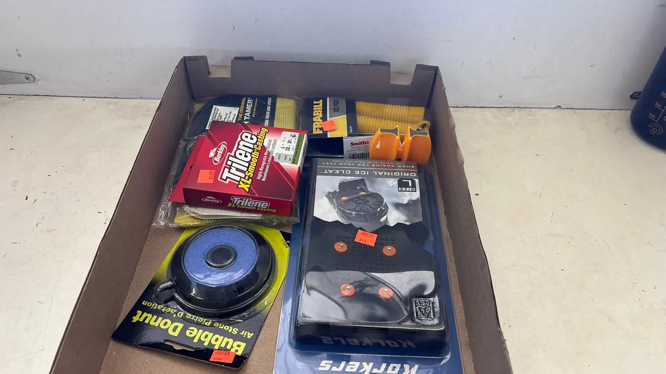 Ice Picks and Assorted Fishing Supplies