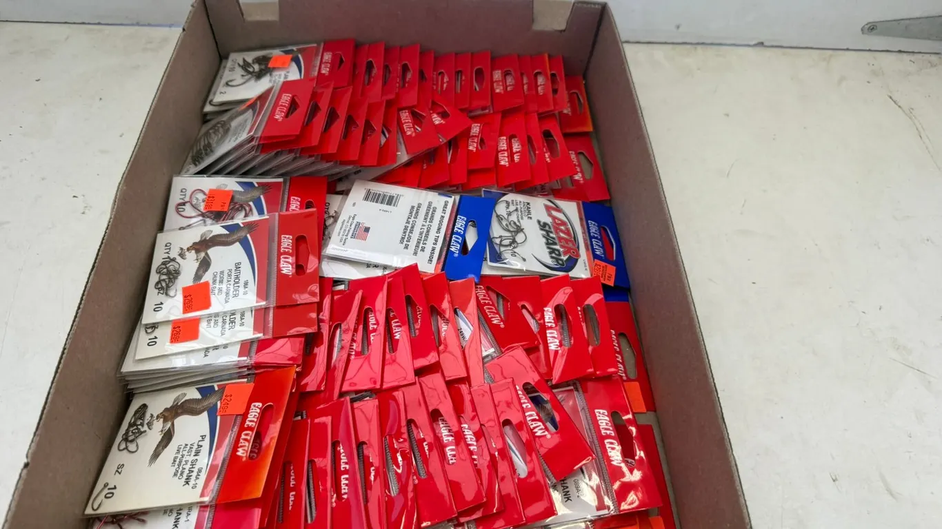 Large Quantity of Assorted Eagle Claw Fishing Hooks