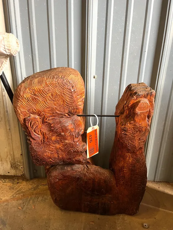 Homemade Wood Statue Can Crusher