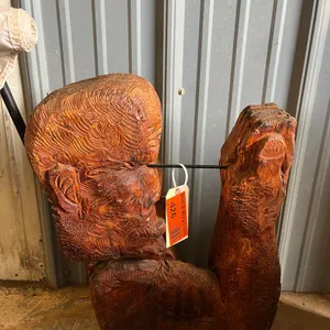 Homemade Wood Statue Can Crusher