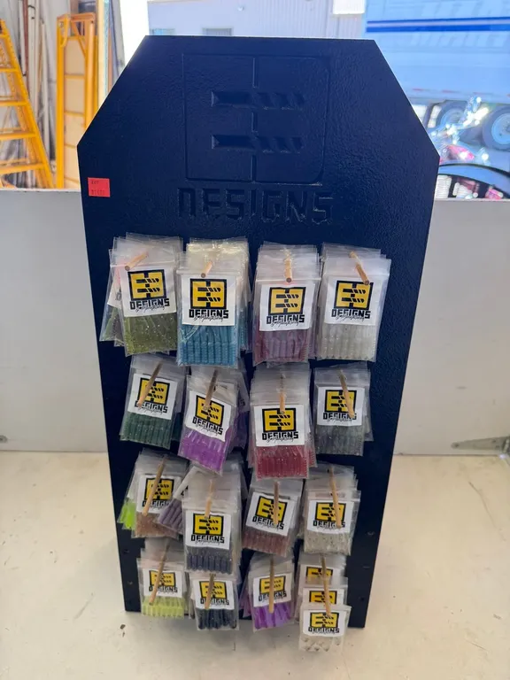 EE Designs Fishing Tackle and Tackle Rack