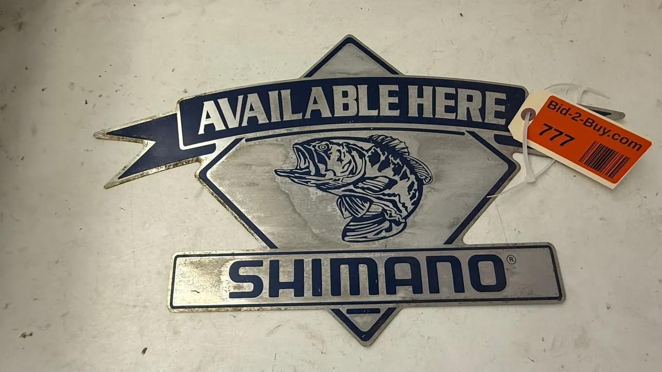 " SHIMANO Available Here " Fish Sign