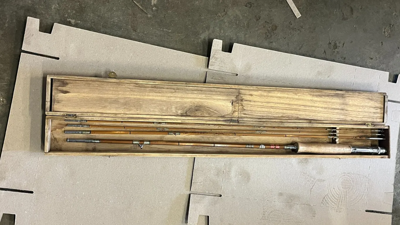 Overocean Split Bamboo Rod in Wood Case